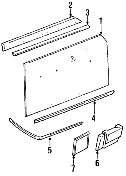 Interior Trim - Front Door for 1988 Jeep J10 #0