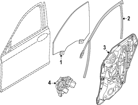 Glass - Front Door for 2025 BMW X3 #0