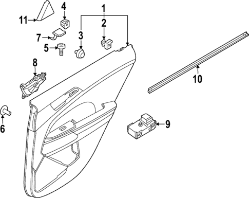 Interior Trim - Rear Door for 2025 Kia Sportage #0