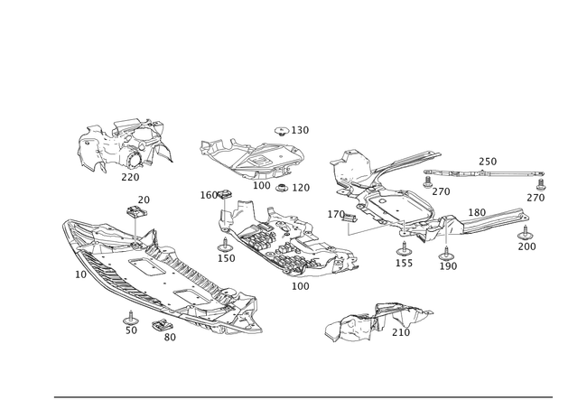 1725201523 - Chassis Sheet Metal/Air Intake: Noise Capsule for Mercedes-Benz Image image