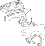 MB597607 - : Splash Shield for Mitsubishi: Mirage Image
