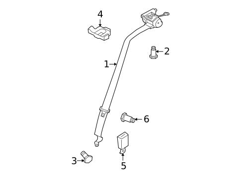 Seat Belt for 2016 Porsche Panamera #1