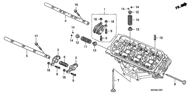 Valve - Rocker Arm (RR.) for 2008 Acura TL #0