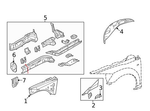 Structural Components & Rails for 2010 Dodge Caliber #0