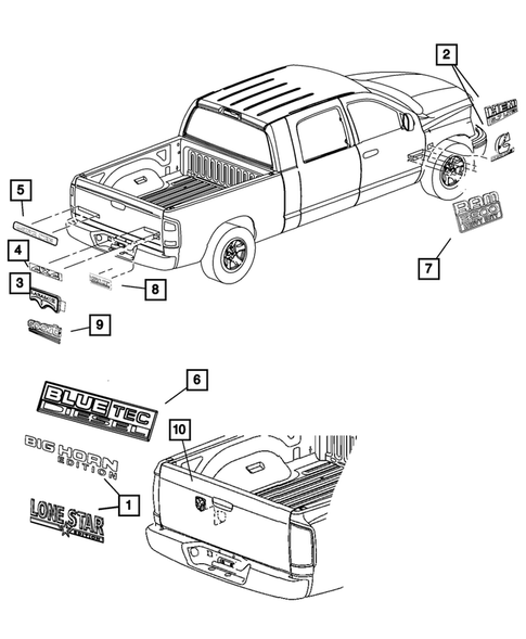 Nameplates for 2008 Dodge Ram 3500 #0