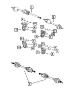 68252424AA - Front Wheel Drive; Differential and Drive Line: Axle Half Shaft, Right for Jeep: Compass Image