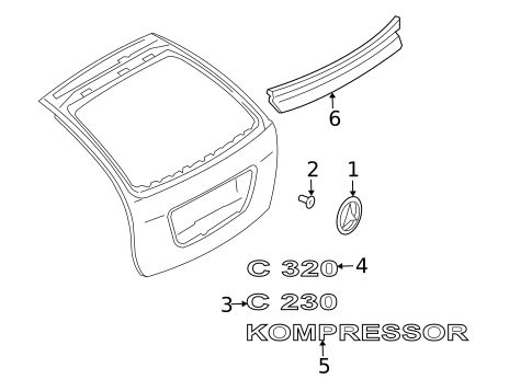 Exterior Trim - Lift Gate for 2002 Mercedes-Benz C 230 #0