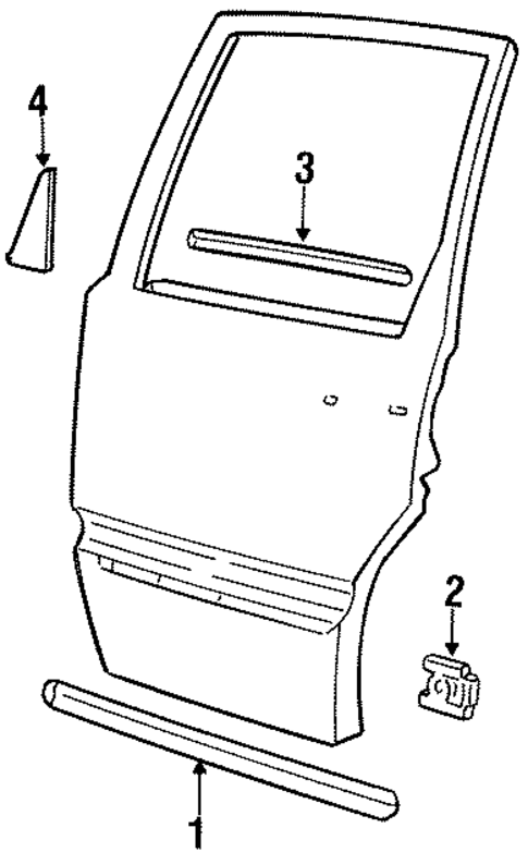 Exterior Trim - Rear Door for 1995 Volvo 850 #0