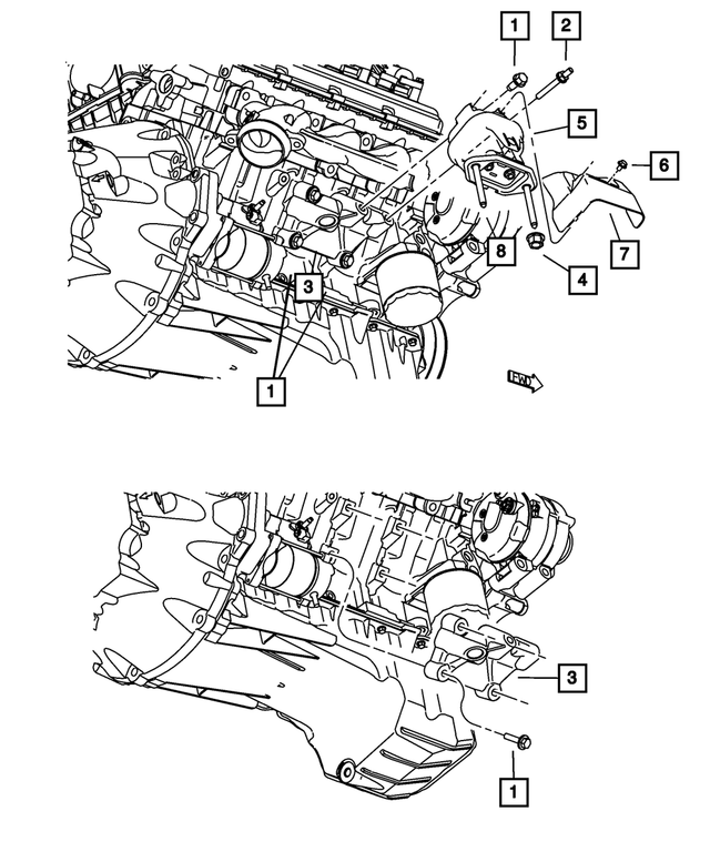 5180488AA - 5.7L Gas; Engine: Engine Mount Bracket for Mopar Image image