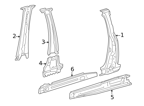 Center Pillar & Rocker for 1998 Toyota Sienna #0