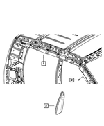 68444248AB - Restraints: Side Curtain Air Bag, Right for Ram: 2500, 3500 Image