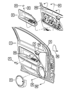 1UC271DVAB - : Front Door Trim Panel, Left for Jeep: Compass Image