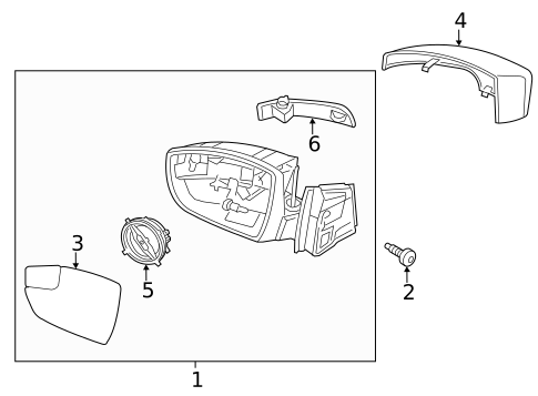 Outside Mirrors for 2014 Ford Focus #1