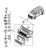 6VM90SZ0AA - Exterior Ornamentation: Grille Surround for Mopar Image