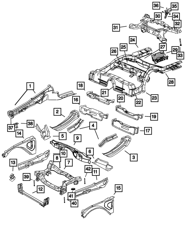 4895391AD - Frame, Bumper and Fascia: Crossmember Isolator, Left for Mopar Image
