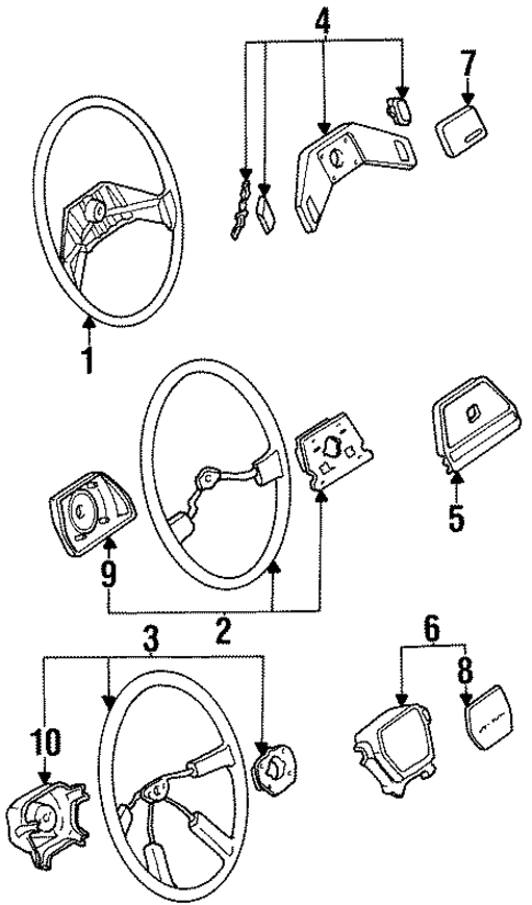 Steering Wheel & Trim for 1992 Nissan D21 #0