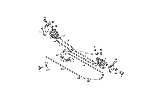 Vacuum Parts Used W/Air Conditioning Automatics for 1985 Mercedes-Benz 380SL #0