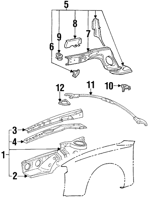 Structural Components & Rails for 1990 Toyota Celica #0