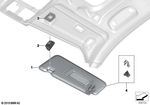 51165A2A162 - Vehicle Trim: Right Sun Visor for BMW: X6 40i, X6 40iX, X6 M, X6 M50iX Image image