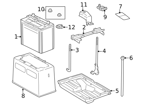 Battery for 2007 Lexus SC430 #0