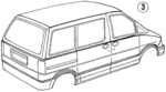 E89Z1220000BU - Body: Stripe Tape for Ford: Aerostar Image