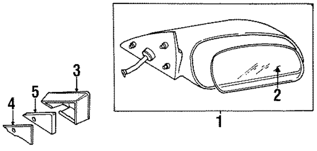 MB882395 - Body: Mirror Assembly for Mopar Image