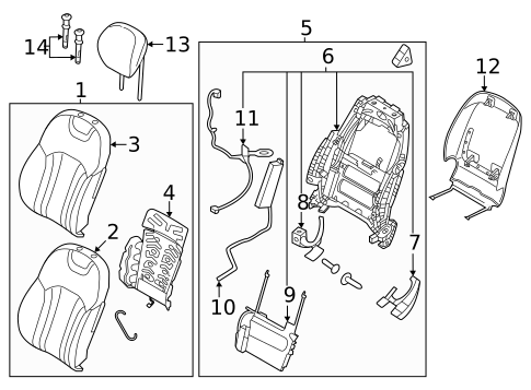 Passenger Seat Components for 2023 Genesis G90 #0