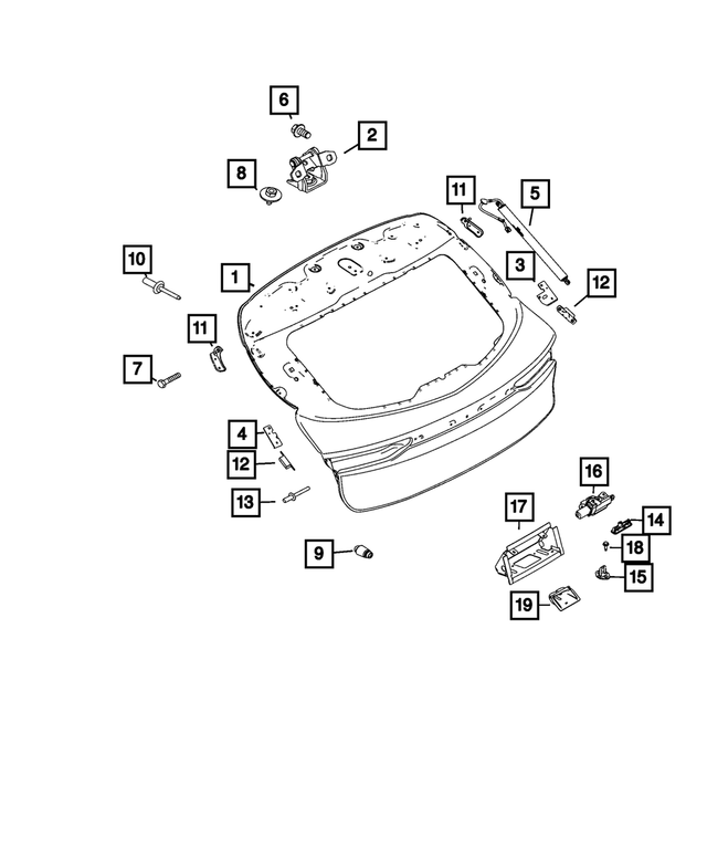 68607272AA - Doors, Door Mirrors and Related Parts: Liftgate for Dodge: Hornet Image