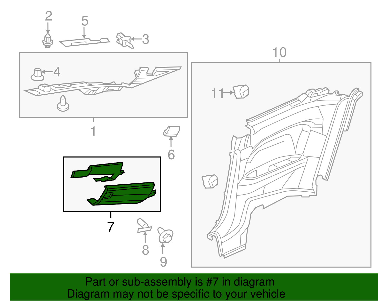 84191-TS8-C02ZA - Base L Rear Pillar Lid *NH686L* (Warm Gray) - 2013 ...