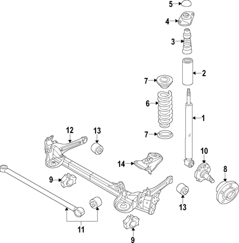 Rear Suspension for 2009 Volkswagen Rabbit #9