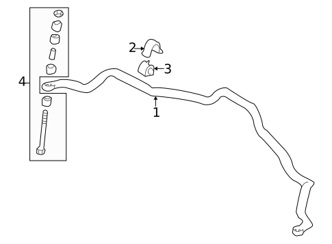 Stabilizer Bar & Components for 2005 Mitsubishi Outlander #0