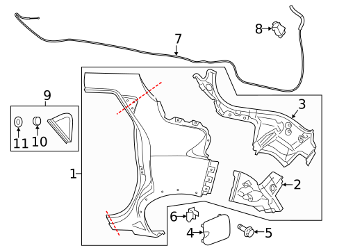 Quarter Panel & Components for 2016 Nissan Juke #0