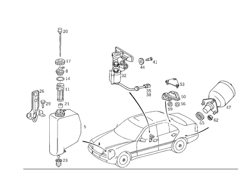Oil Tank & Valves of Self-Levellingdevice Hydraulic System, a S D for 1998 Mercedes-Benz C230 #0