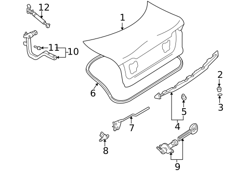 Trunk for 1997 Mazda Millenia #0