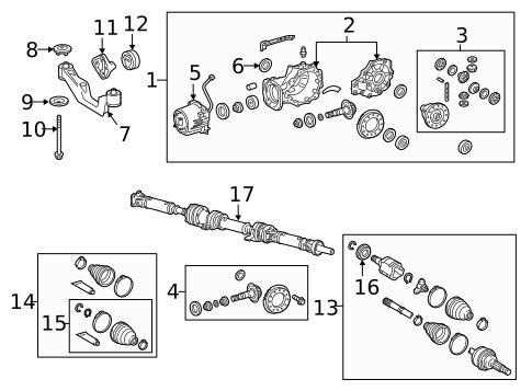 Axle & Differential for 2019 Lexus RX350 #0