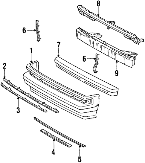 Front Bumper for 1985 Toyota Celica #0