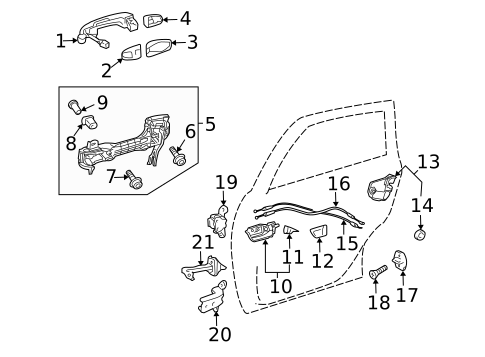 Lock & Hardware for 2015 Toyota Prius #1