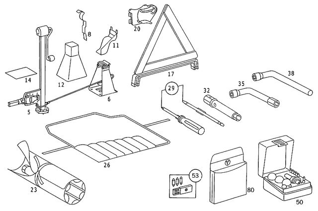 5830093 - Tools An Accessories: Support for Mercedes-Benz: 190D, 190E, 300CE, 300D, 300E, 300TE, 400E, 400SE, 400SEL, 500E, 500SEC, 500SEL, 500SL, 560SL, 600SEL, 600SL, C220, C230, C280, C43 AMG, S420 Image image