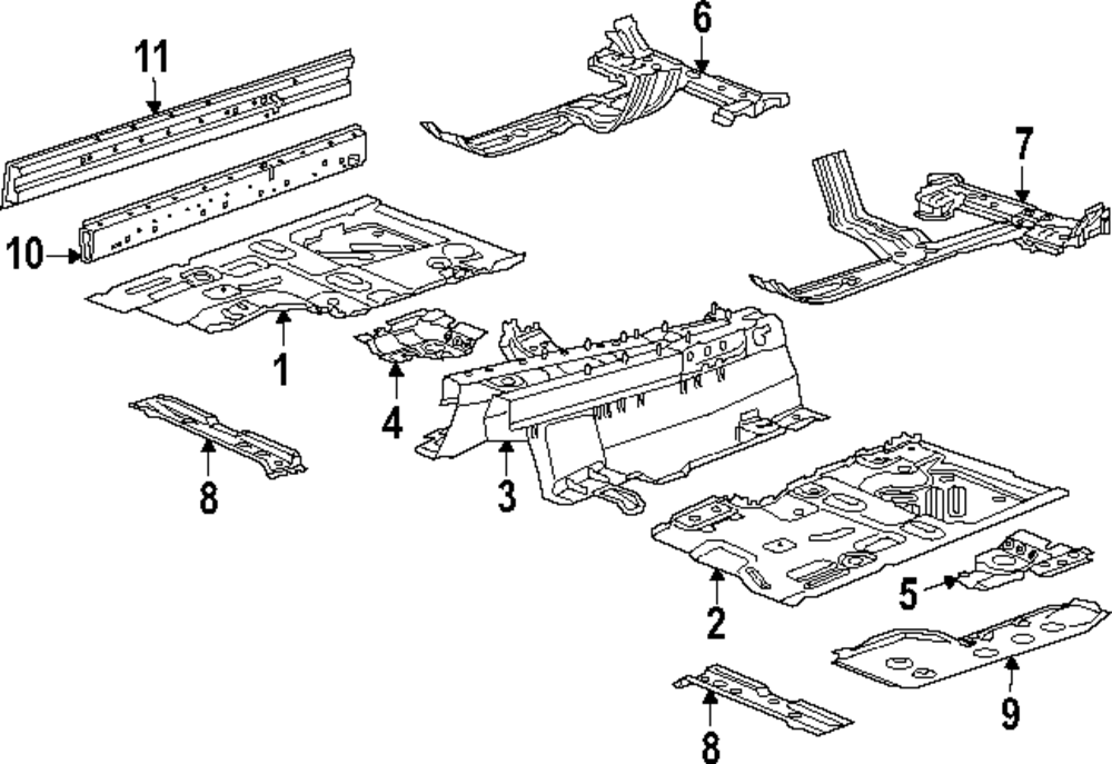 2016-2024 Chevrolet Camaro Front Floor Pan - Driver's Side