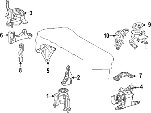 Engine & Trans Mounting for 2019 Toyota RAV4 #0