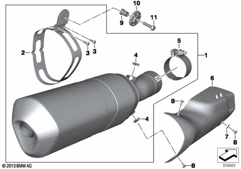 Exhaust System Parts with Mounts for 2021 BMW-Motorrad R 1250 RT #0