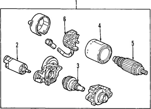 Starter for 1998 Acura CL #1