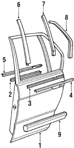 41521948813 - : Door Shell for BMW: 735iL, 740iL, 750iL Image