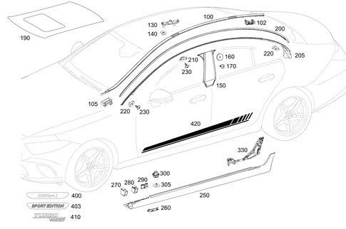Outside Attachment Parts for 2020 Mercedes-Benz CLS53 AMG #0