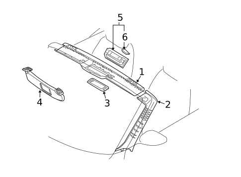 Interior Trim - Roof for 2006 BMW Z4 #0