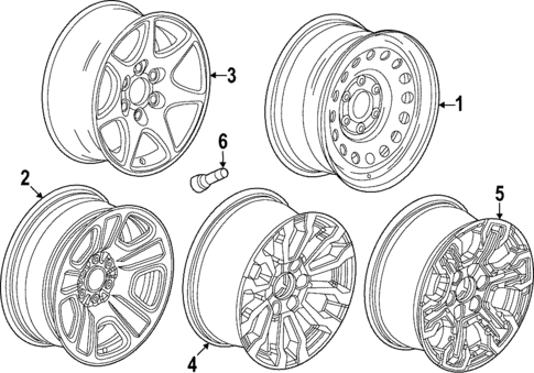 Wheels for 2022 Chevrolet Silverado 1500 LTD #1