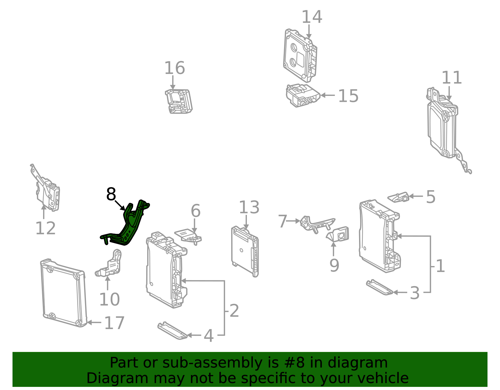 82715-62160 - Junction Block Lower Bracket 2021-2025 Toyota Mirai ...