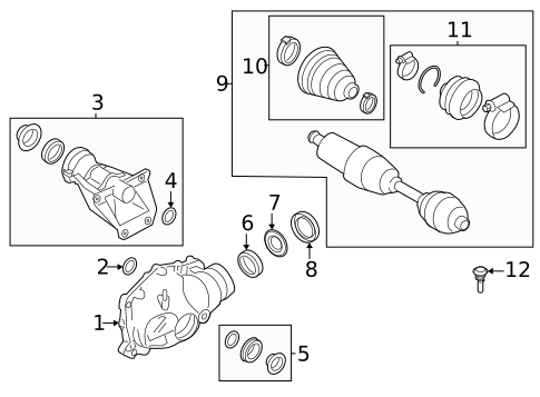 Carrier & Front Axles for 2015 BMW 328i #7