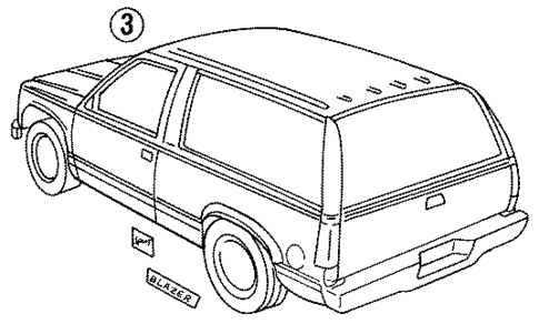 Stripe Tape for 1994 Chevrolet Blazer #1