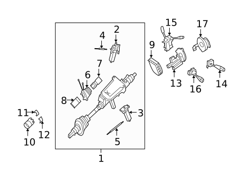 Steering Column Assembly for 2009 Mercedes-Benz CL550 #0